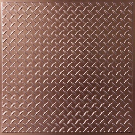 Ceilume Diamond Plate 2ft x 2ft Copper Ceiling Tile V3-DIAMND-22CBR